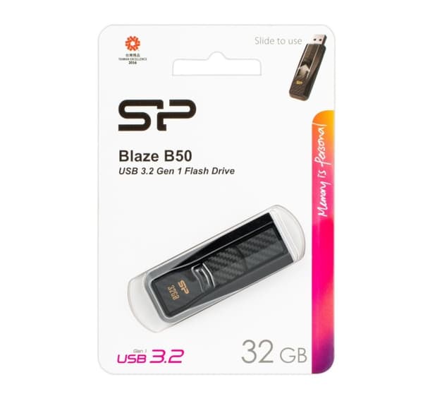 Silicon Power flash-stasjon 32GB Blaze B50 USB 3.0, svart