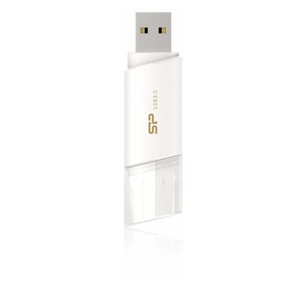 Silicon Power flashdrev 64GB Blaze B06 USB 3.0, hvid