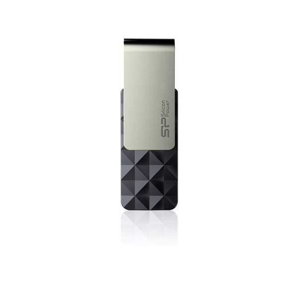 Silicon Power flash-stasjon 16GB Blaze B30 USB 3.0, svart Sort