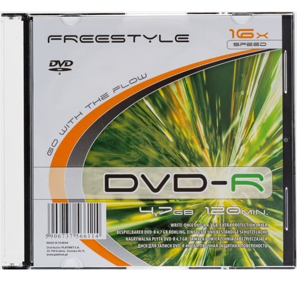 Omega Freestyle DVD-R 4.7GB 16x pakkauksessa