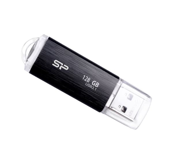 Silicon Power -muistitikku 128 Gt Blaze B02 USB 3.2, musta