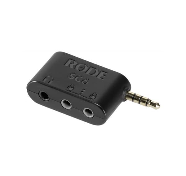 Rode adapter SC6 2xTRRS + Hodetelefonutgang