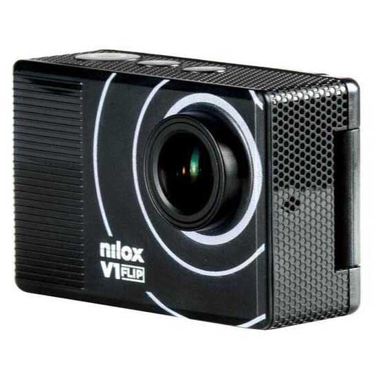 Nilox Videokamera Action Cam V1 Flip Hopeinen musta