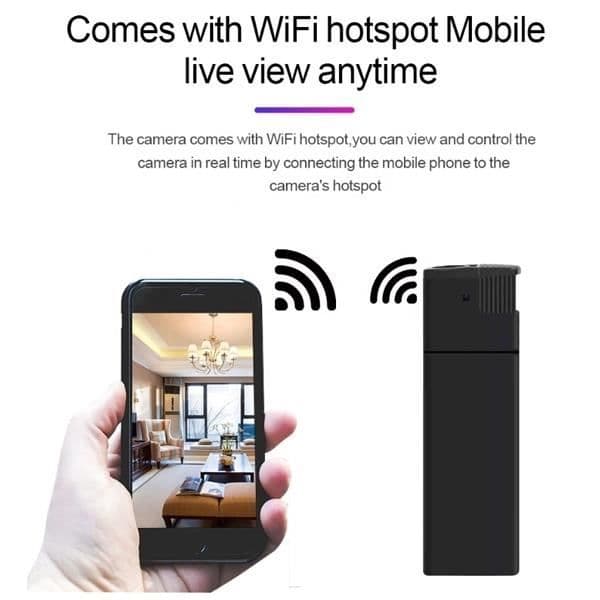 Spy camera lighter - Odefinierad - Full HD 1080P - Wifi - Obegränsad batteritid - Svart