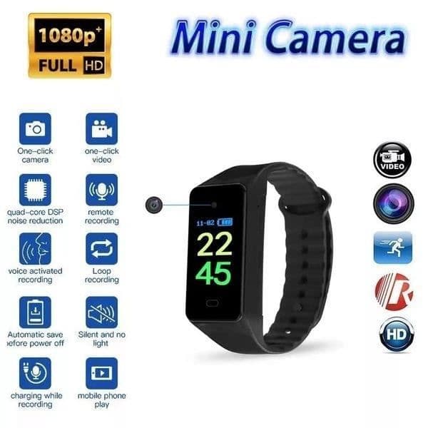 Spy camera watch - Non specified - HD 1080P - Infrared vision - Voice recorder - Battery life 5h