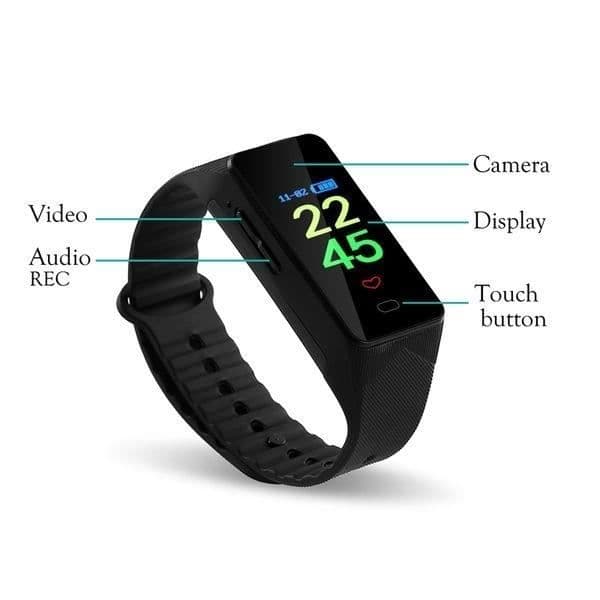 Spy camera watch - Non specified - HD 1080P - Infrared vision - Voice recorder - Battery life 5h