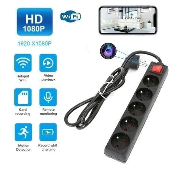 Multikontakt spionkamera - Ospecificerad - HD 1080P - Wifi - Rörelsedetektor - Svart