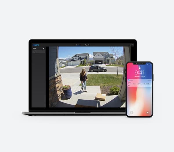 Reolink Video Doorbell WiFi Sort, Hvid