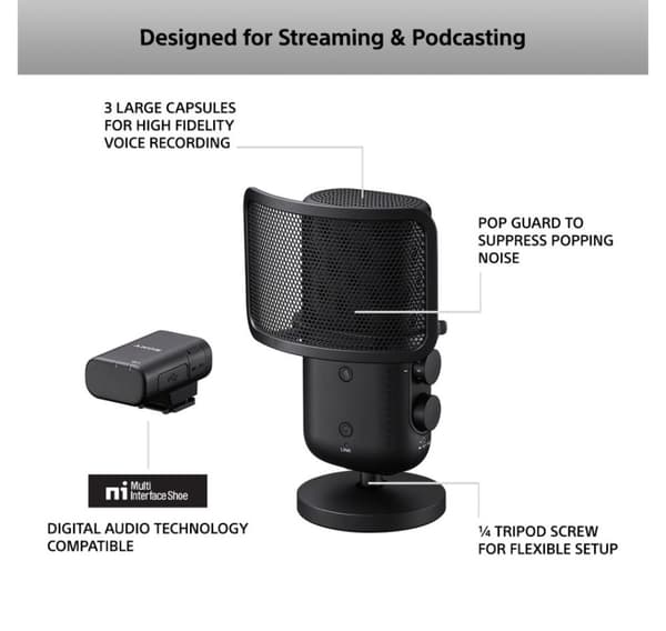 Sony trådlös mikrofon ECM-S1 trådlös streaming