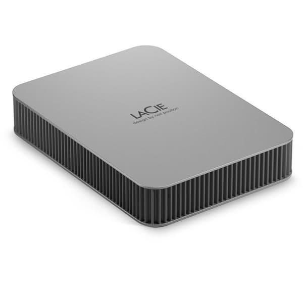 LaCie extern hårddisk 5TB Mobile Drive USB-C (2022), månsilver