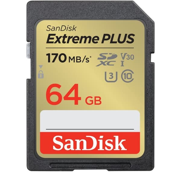 Sandisk minnekort SDXC 64GB Extreme Plus