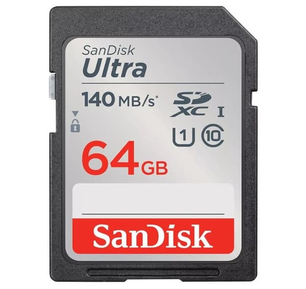 Sandisk minnekort SDXC 64GB Ultra 140MB/s UHS-I