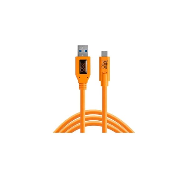 Tether Tools-kabel USB - USB-C 4,6m, oransje