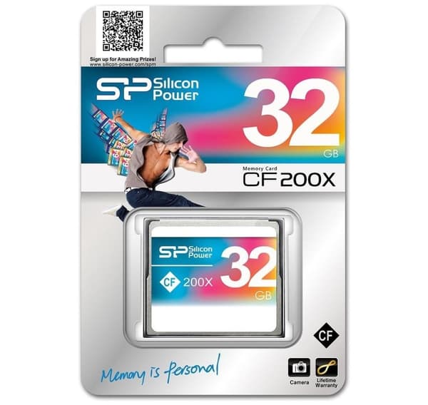 Silicon Power minnekort CF 32GB 200x