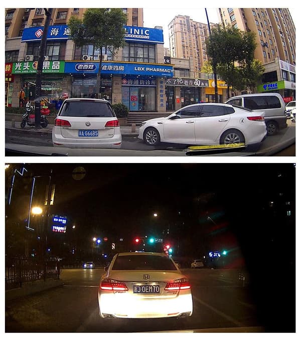 2 i 1 Dashcam och Backkamera Spegel Backspegel