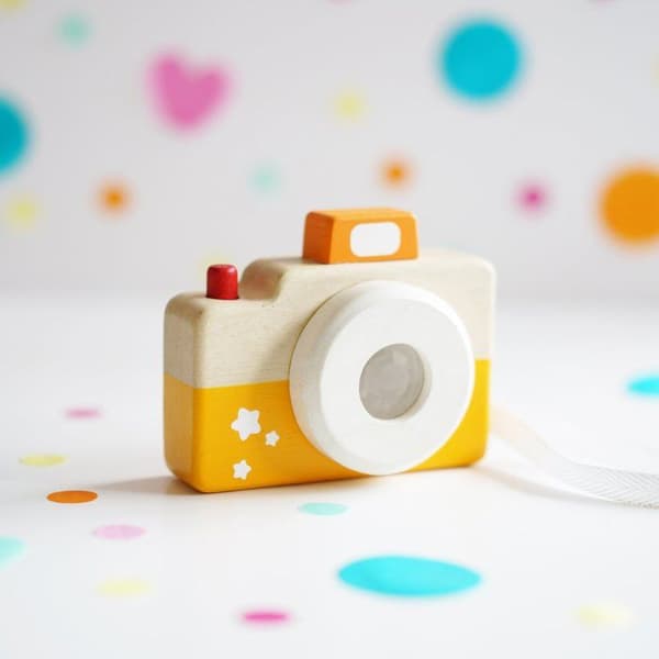 Träleksak - Le Toy Van - Kamera - Blandat - Vit, orange och beige