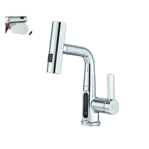 Vandhanehane, Digitalt Display, Varmt Koldt Vand, Gun Grey Chrome