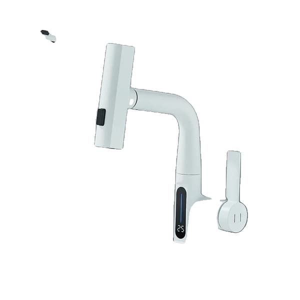 Vandhanehane, Digitalt Display, Varmt Koldt Vand, Gun Grey