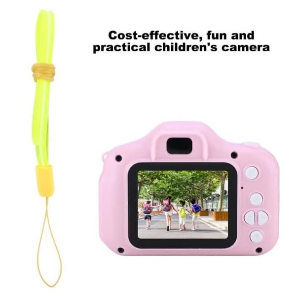 HD 1080P digitalkamera för barn Mini Bärbar 2,0 tum IPS Färg IPS-skärm (rosa)