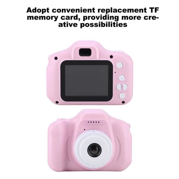 HD 1080P digitalkamera för barn Mini Bärbar 2,0 tum IPS Färg IPS-skärm (rosa)