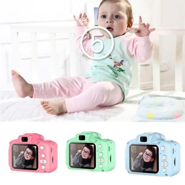 Rosa Kids Barn Mini Digitalkamera 2,0'' HD-skärm Videokamera Barnpresent