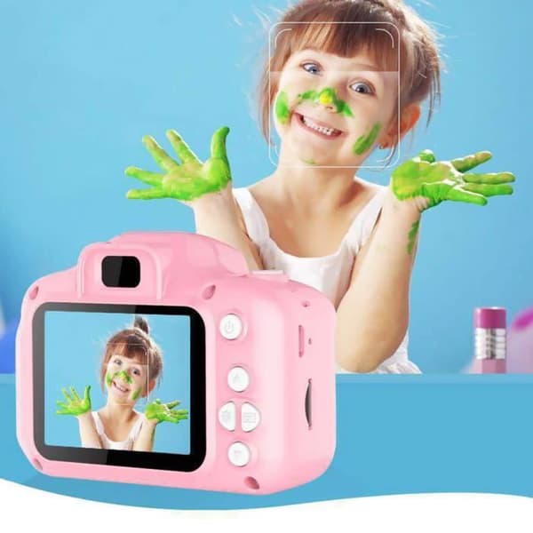 Rosa Kids Barn Mini Digitalkamera 2,0'' HD-skärm Videokamera Barnpresent