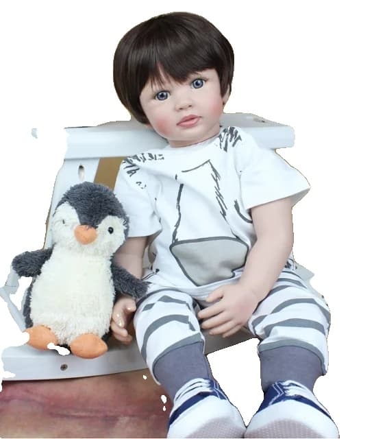 Återfödd Toddler Docka, Mjuk Silikon, Verklighetstrogen, HZFLSH
