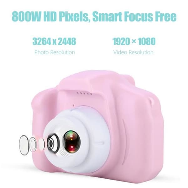 Barnkamera - ZERODIS - Pink-HB033 - 2.0 IPS - 800W - 32G