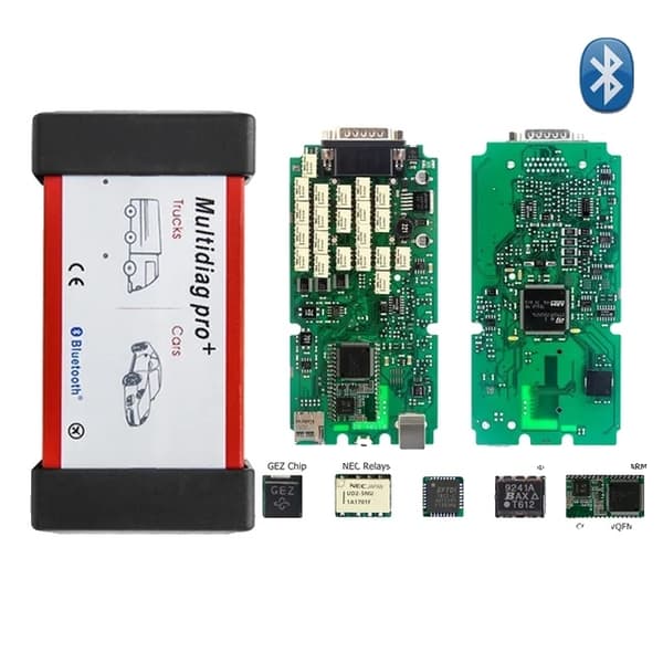 OBD2 Diagnostisk Værktøj, Bluetooth Forbindelse, NEC Relæ Teknologi, BT43 VD Shell