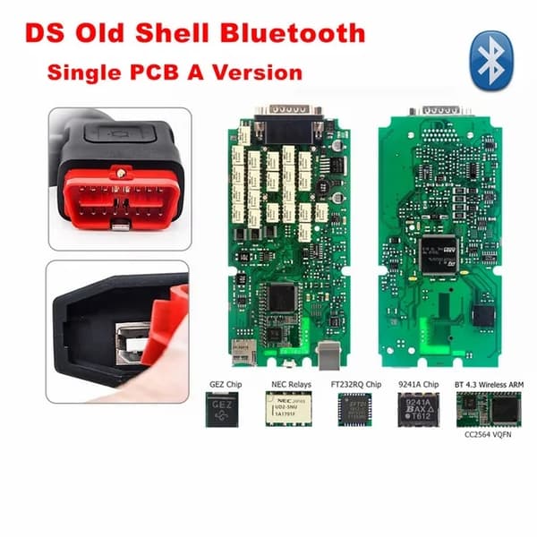 OBD2 Diagnostisk Værktøj, Bluetooth Forbindelse, NEC Relæ Teknologi, BT43 VD Shell