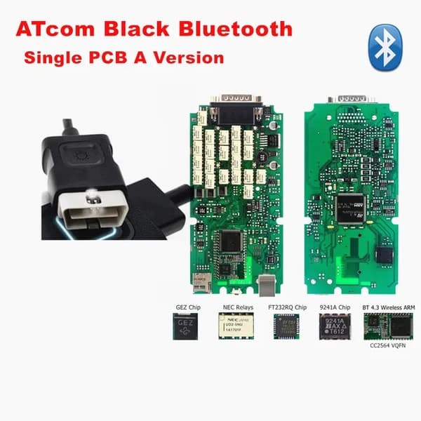 OBD2 Diagnostisk Værktøj, Bluetooth Forbindelse, NEC Relæ Teknologi, BT43 VD Shell