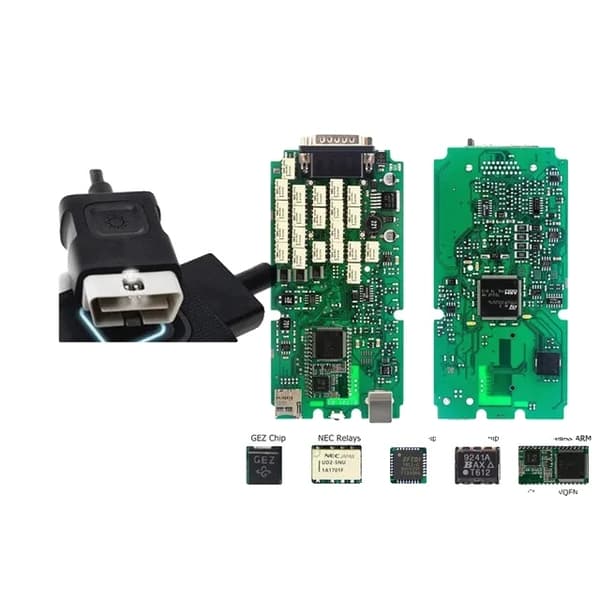 OBD2 Diagnostisk Værktøj, Bluetooth Forbindelse, NEC Relæ Teknologi, BT43 VD Shell
