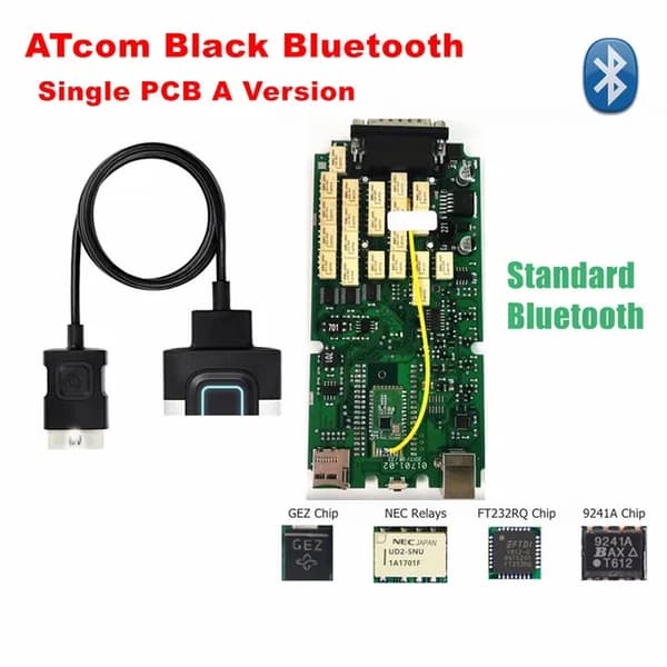 OBD2 Diagnostisk Værktøj, Bluetooth Forbindelse, NEC Relæ Teknologi, BT43 VD Shell