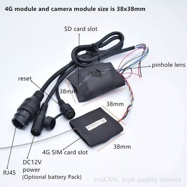 Modul Spionkamera - Icke specificerad - 4G - HD 1080P - Rörelseavkänning - Obegränsad batteritid