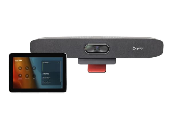 Poly Studio - For Microsoft Teams - Small Room Kit - videokonferansesett (Poly Studio R30 video bar, Poly GC8-berøringskontroller) - Certified for Mi