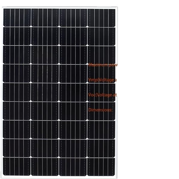 Solpanel, Stiftt glas, Monokrystallin teknologi, 19,8V 100W
