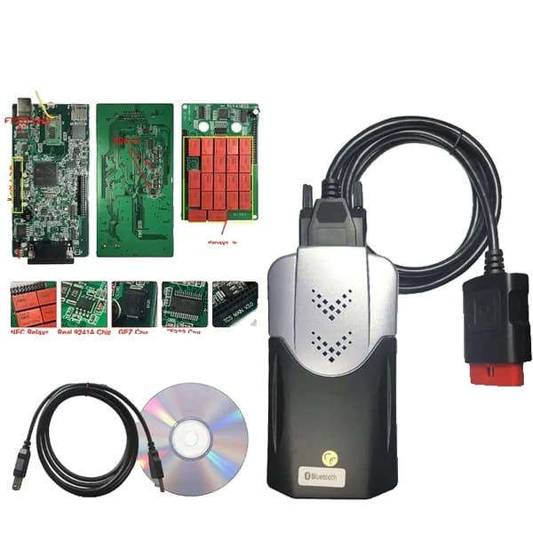 OBD2-skanneri, Bluetooth-yhteys, Real 9241A-diagnostiikkatyökalu, punainen v30