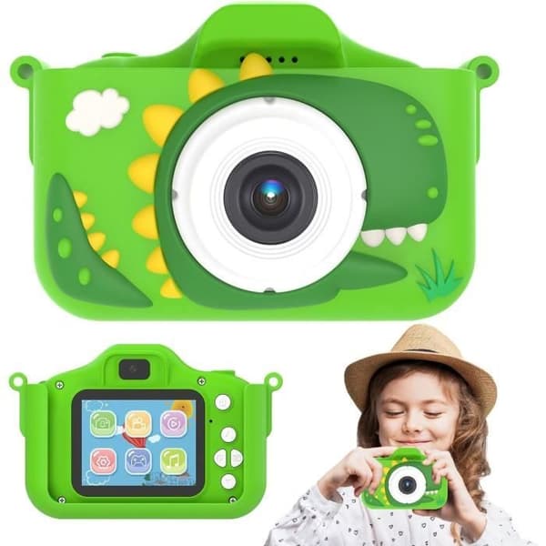 Småbarnskamera, dinosaurie digitalkamera för barn, 4800W 1080P HD Dual Camera, Videokamera[h1721]
