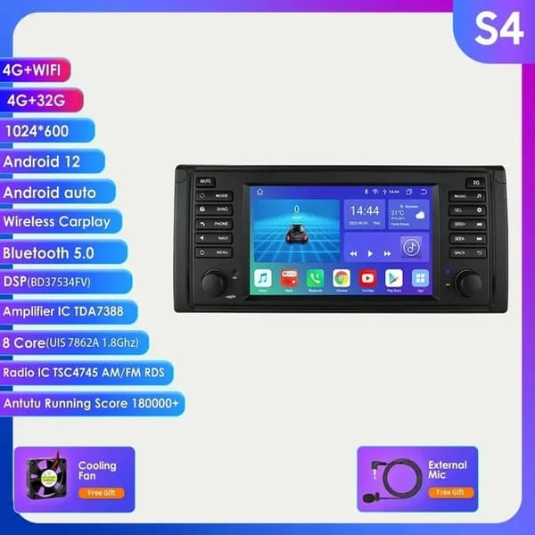 Auton GPS-radio, monimedia-soitin, Android-käyttöjärjestelmä, España, S6 (8-ydin 6G 64G) AI