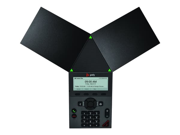 Poly Trio 8300 - VoIP-konferenstelefon - med Bluetooth interface med nummerpresentation/samtal väntar - IEEE 802.11a/b/g/n (Wi-Fi)/Bluetooth 5.0 - 3-