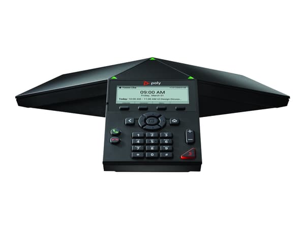 Poly Trio 8300 - VoIP-konferenstelefon - med Bluetooth interface med nummerpresentation/samtal väntar - IEEE 802.11a/b/g/n (Wi-Fi)/Bluetooth 5.0 - 3-