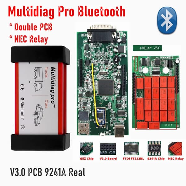 Diagnostiikkatyökalu, Bluetooth-yhteys, Kaksois-PCB-tekniikka, BT DS Vanha kuori