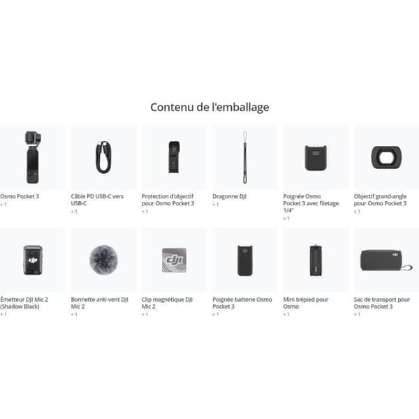 Sportkamera - DJI - Osmo Pocket 3 Creator Combo - Svart