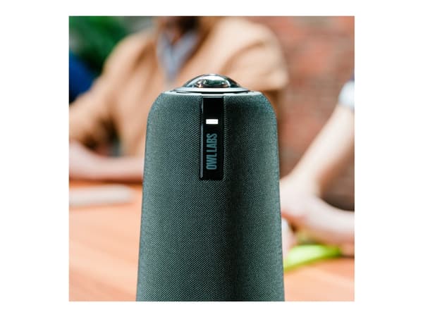 Owl Labs Meeting Owl 4+ ja Owl Bar Bundle - Älykäs 360 asteen 4K monikameravideoneuvottelupaketti (automaattinen tarkennus kaiuttimeen, älykameran va