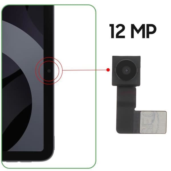 Frontkamera för iPad Air 5 (2022) 12MP Selfie Sensor Relife Black