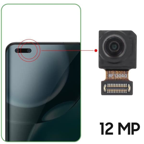 Frontkamera för Honor Magic 4 Pro 12MP Selfie Sensor Svart