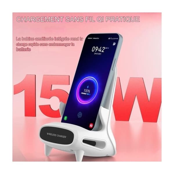 Induktionsladdare - Spionkamera - WiFi - HD 1080P - Obegränsad batteritid - Smartphone-stöd