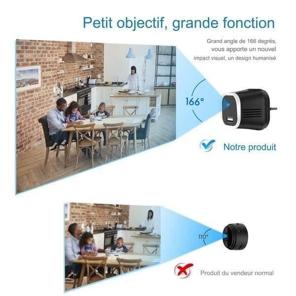 USB-laddare - Spion - 4K - Nattvision - Rörelsedetektor - Wifi