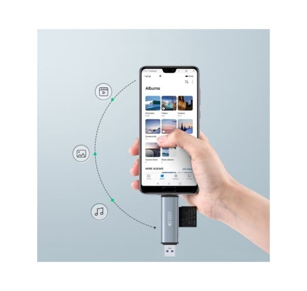 Tech-Protect kortlæser Ultraboost SD/microSD USB/USB-C