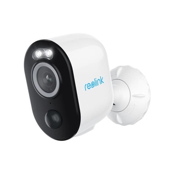 Reolink Argus Series B330 - 5 megapikselin ulkona toimiva akkukamera, henkilön/ajoneuvon tunnistus, värillinen yönäkö, 5/2,4 GHz Wi-Fi Valkoinen